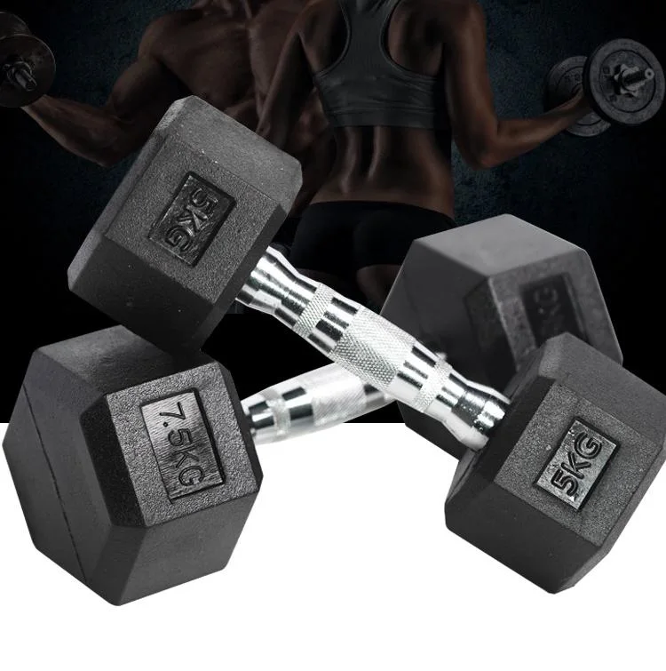 Dumbbell Weights Good Sell Rubber Hex Dumbbell Professional Dumbbells