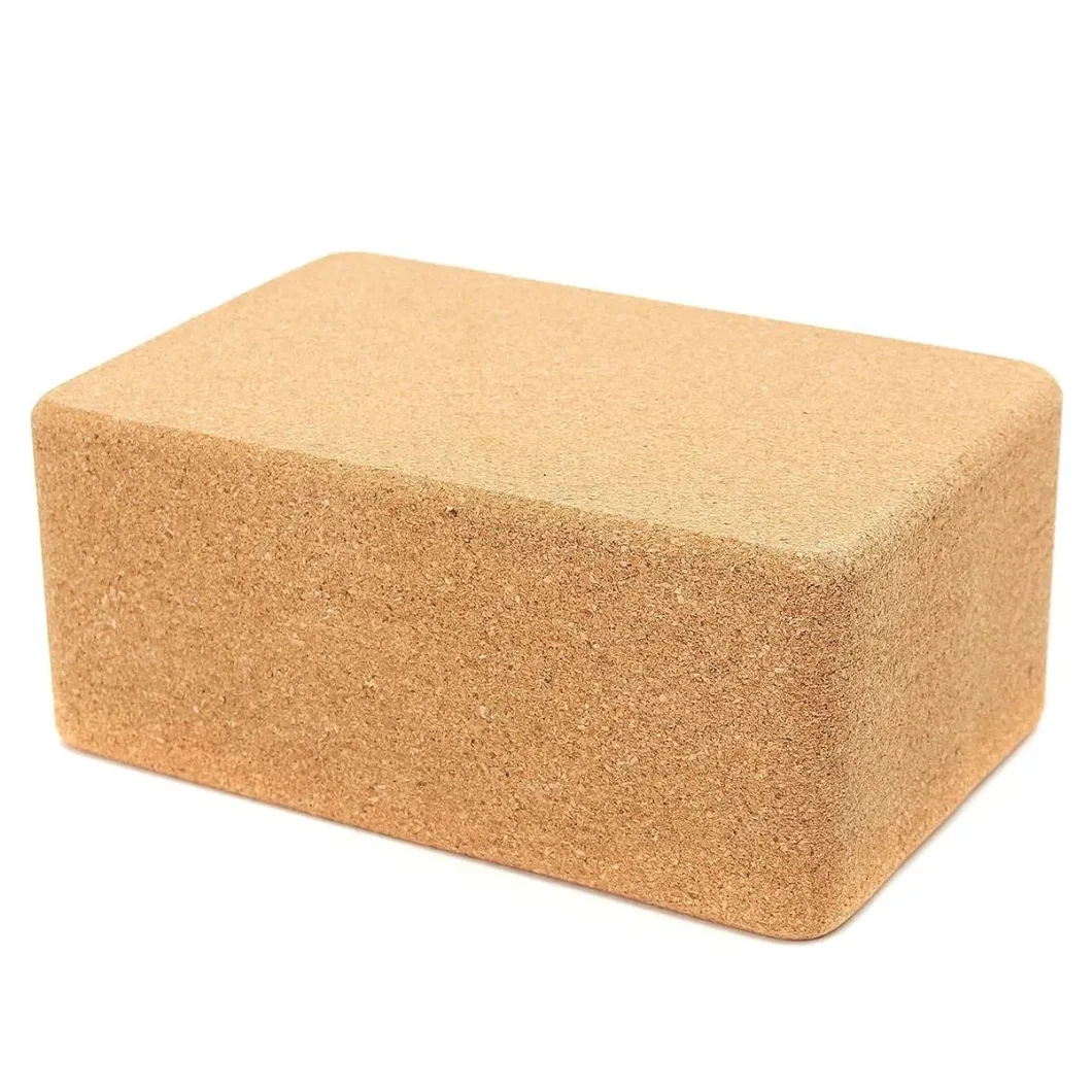 Hot Selling Natural Cork Anti Slip Eco-Friendly Recycled Organic Custom Print Cork Yoga Blocks for Fitness