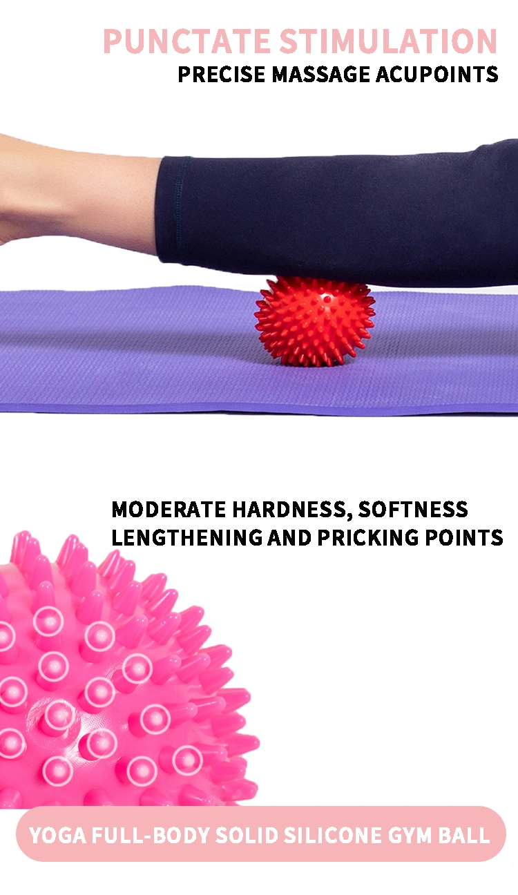 Wholesale Yellow Yoga Accessories Foot Muscle Massage Ball Spiky Roller