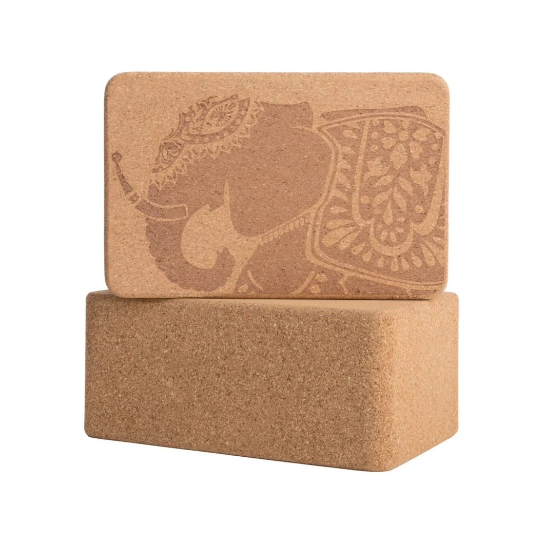 Natural and Eco-Friendly Cork Yoga Blocks for Yoga, Pilates and Balance Training