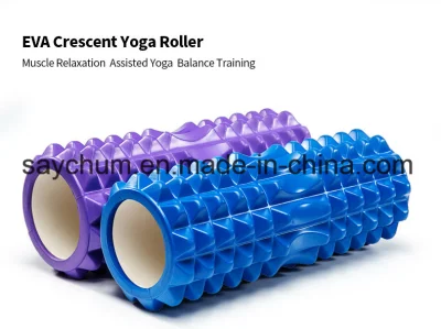 Blocchi yoga in schiuma EVA 33x13 cm Half Moon Yoga Roller Massaggio Pilates Fitness Fisioterapia Riabilitazione