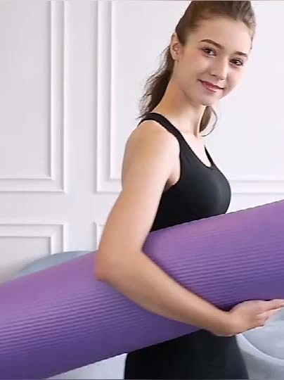 Tappetino yoga per fitness ed esercizi personalizzato realizzato in spessa schiuma NBR con tracolla, tappetino ecologico in TPE/PVC/EVA/Nbryoga