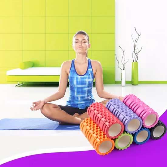 Rullo in schiuma yoga con logo personalizzabile cavo in EVA ad alta densità per massaggio muscolare