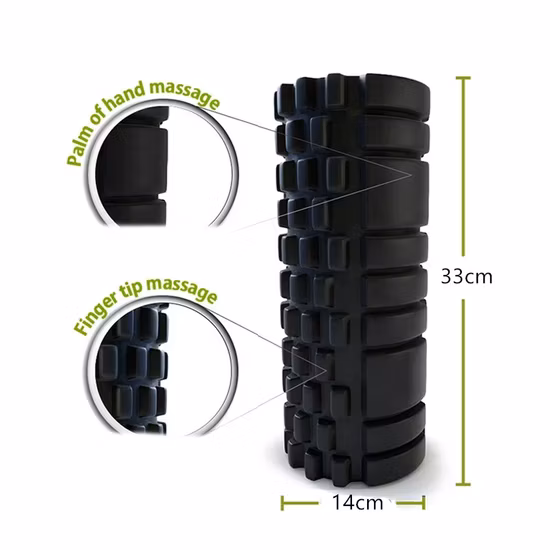 Rullo in schiuma yoga con logo personalizzabile cavo in EVA ad alta densità per massaggio muscolare