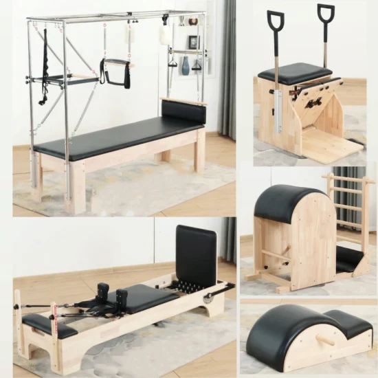 Fornitura in fabbrica Cadillac Yoga Reformer Attrezzatura commerciale per pilates in legno d'acero